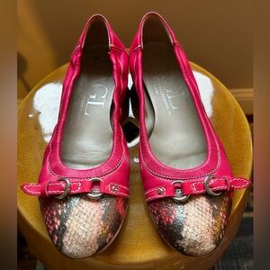 Stylish Pink and Silver AGL Monika Ballet Flats (size 38)